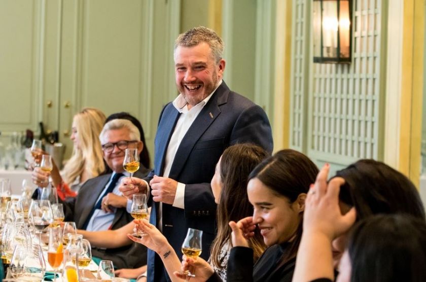 Sandy Hyslop leads the exclusive tasting 1 